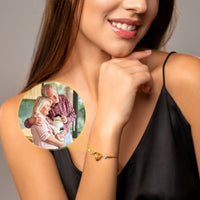 Thumbnail for Diamond Personalized Photo Bracelet - Personalized Gift - Custom Jewelry For Her - Custom Bracelet Picture - Personalised Photo Gift Bracelet Brother & Sisters