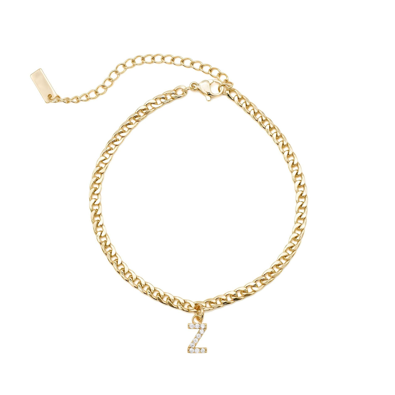 Gold Initial Anklet - Ankle Bracelet - Anklet for Women - Gold Leg Bracelet Anklet Z Brother & Sisters