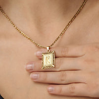 Thumbnail for Vintage Initial Necklace featuring a gold letter charm, crafted by Brother & Sisters, perfect for a personalized style.