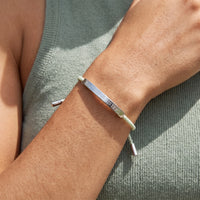 Thumbnail for Geflochtenes armband — Nahaufnahme der Details, Silber | SKU: lanature-wg
