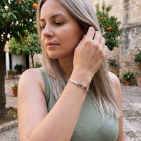 Thumbnail for Geflochtenes armband — getragen im Alltag, Silber | SKU: lemauve-wg