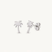 Thumbnail for Palmen ohrringe — Produktfoto auf weißem Hintergrund, Silber | SKU: 10287609-silver-plated