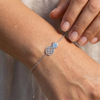 Thumbnail for Zartes armband — Nahaufnahme der Details, Silber | SKU: 9178613-white-gold