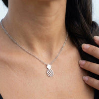 Thumbnail for Kette edelstahl damen — Nahaufnahme der Details, Silber | SKU: 8050907-white-gold