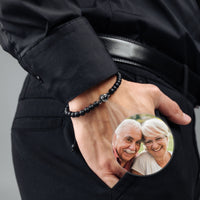 Thumbnail for Man Bracelet - Men's Personalised Bracelet - Minimalist Personalized Photo Bracelet - Personalized Gift for Men - Custom Jewelry for Him - Custom Bracelet Picture - Personalised Photo Gift Bracelet Brother & Sisters