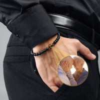 Thumbnail for Man Bracelet - Men's Personalised Bracelet - Minimalist Personalized Photo Bracelet - Personalized Gift for Men - Custom Jewelry for Him - Custom Bracelet Picture - Personalised Photo Gift Bracelet Brother & Sisters