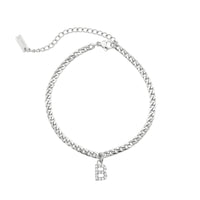 Thumbnail for Silver Initial Anklet - Ankle Bracelet - Anklet for Women - Silver Leg Bracelet Anklet B Brother & Sisters