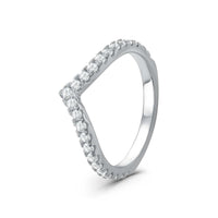 Thumbnail for V ring — Produktfoto auf weißem Hintergrund, Silber | SKU: 10645547-4.5-silver
