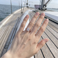 Thumbnail for Ring mit zirkonia — getragen, echte Größe, Roségold | SKU: 1969566-4-5-rose-gold