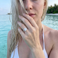 Thumbnail for Ring silber damen — im Wasser getragen, wasserfest, Silber | SKU: 497131-4.5-silver