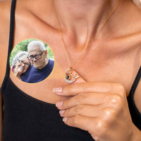 Thumbnail for Whale Photo Necklace Photo Personalised Necklace  - Photo Necklace - Photo Projection Necklace Necklace Brother & Sisters