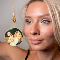 Thumbnail for Winter Photo Necklace Photo Personalised Necklace  - Photo Necklace - Photo Projection Necklace Necklace Brother & Sisters