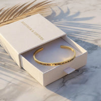 Thumbnail for Armband mit spruch — in der Geschenkbox, Gold | SKU: 9864184-gold