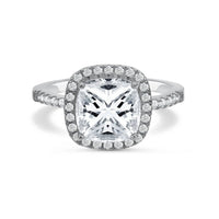Thumbnail for Ring mit zirkonia — Produktfoto auf weißem Hintergrund, Silber