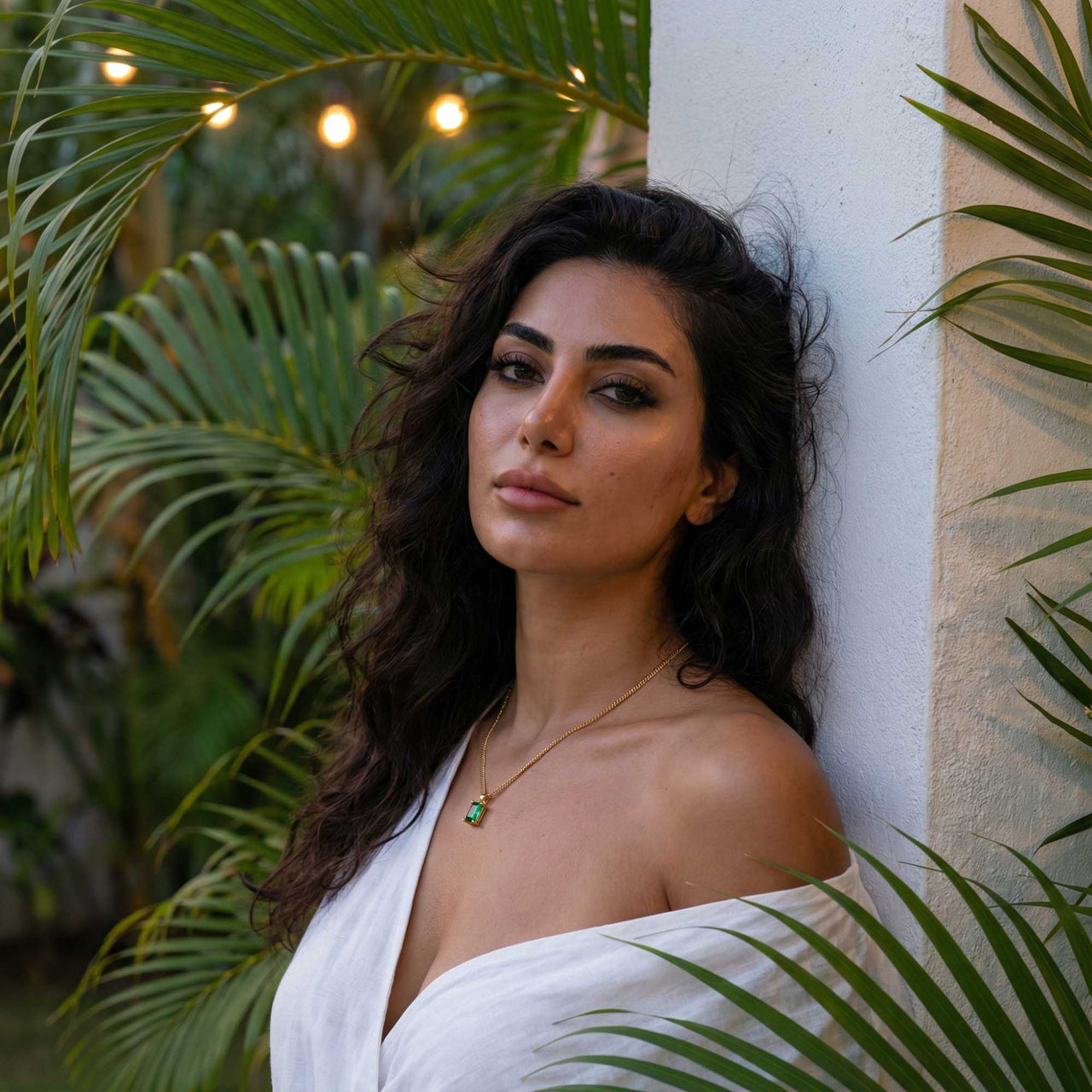 Smaragd Anhänger Halskette