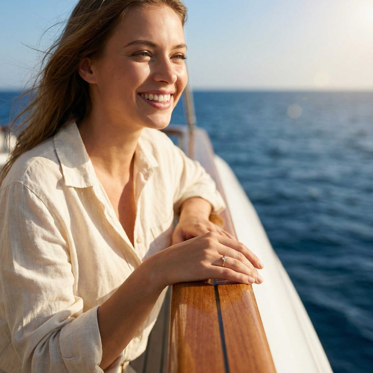 Kristall Blumen Ring