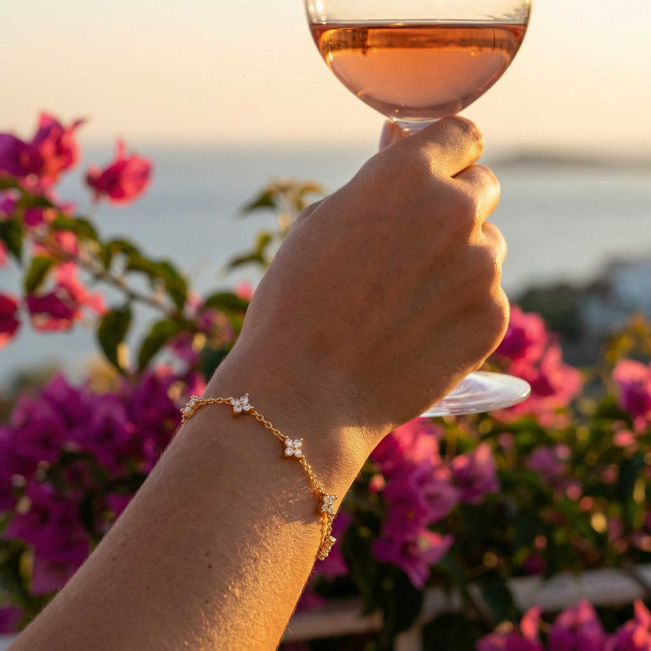 Kristall Blumen Armband