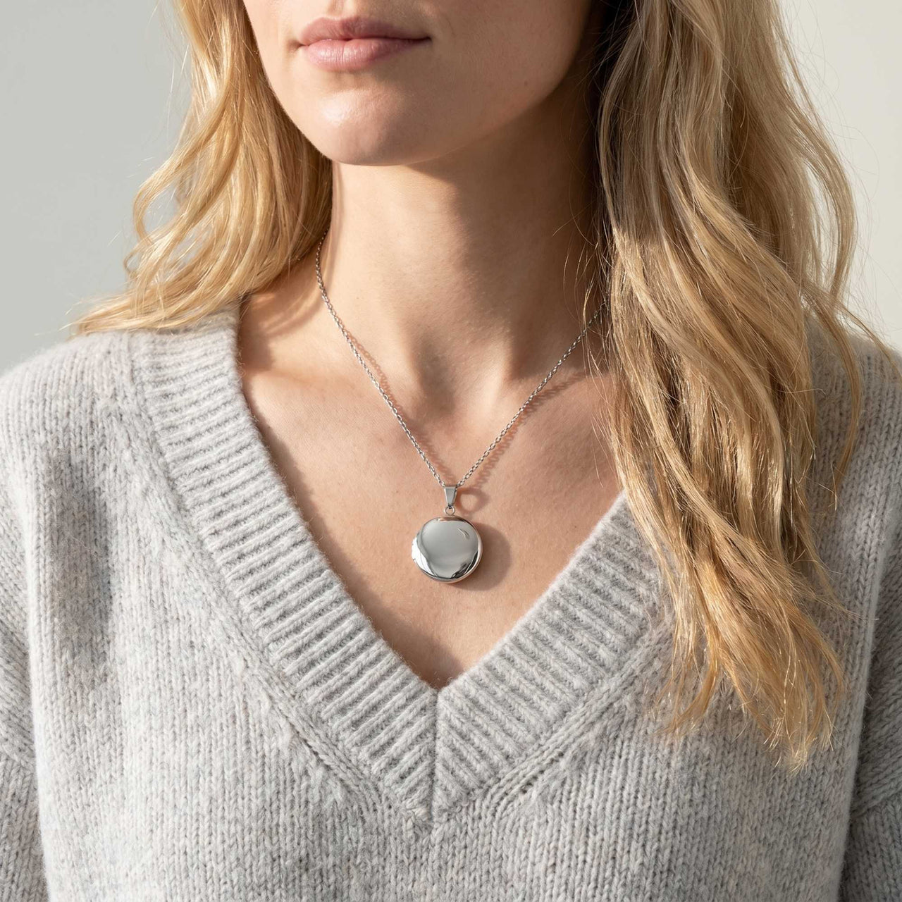 Runde Foto-Medaillon-Kette