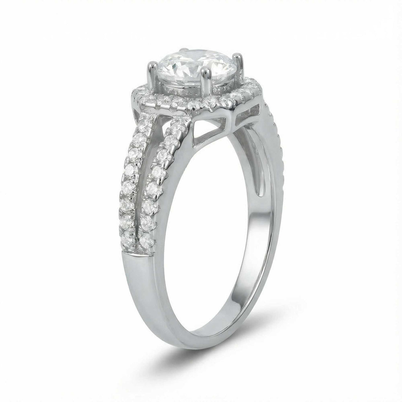 Silberner Quadratring