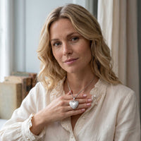 Thumbnail for Blumen-Herz-Medaillon Halskette mit Foto