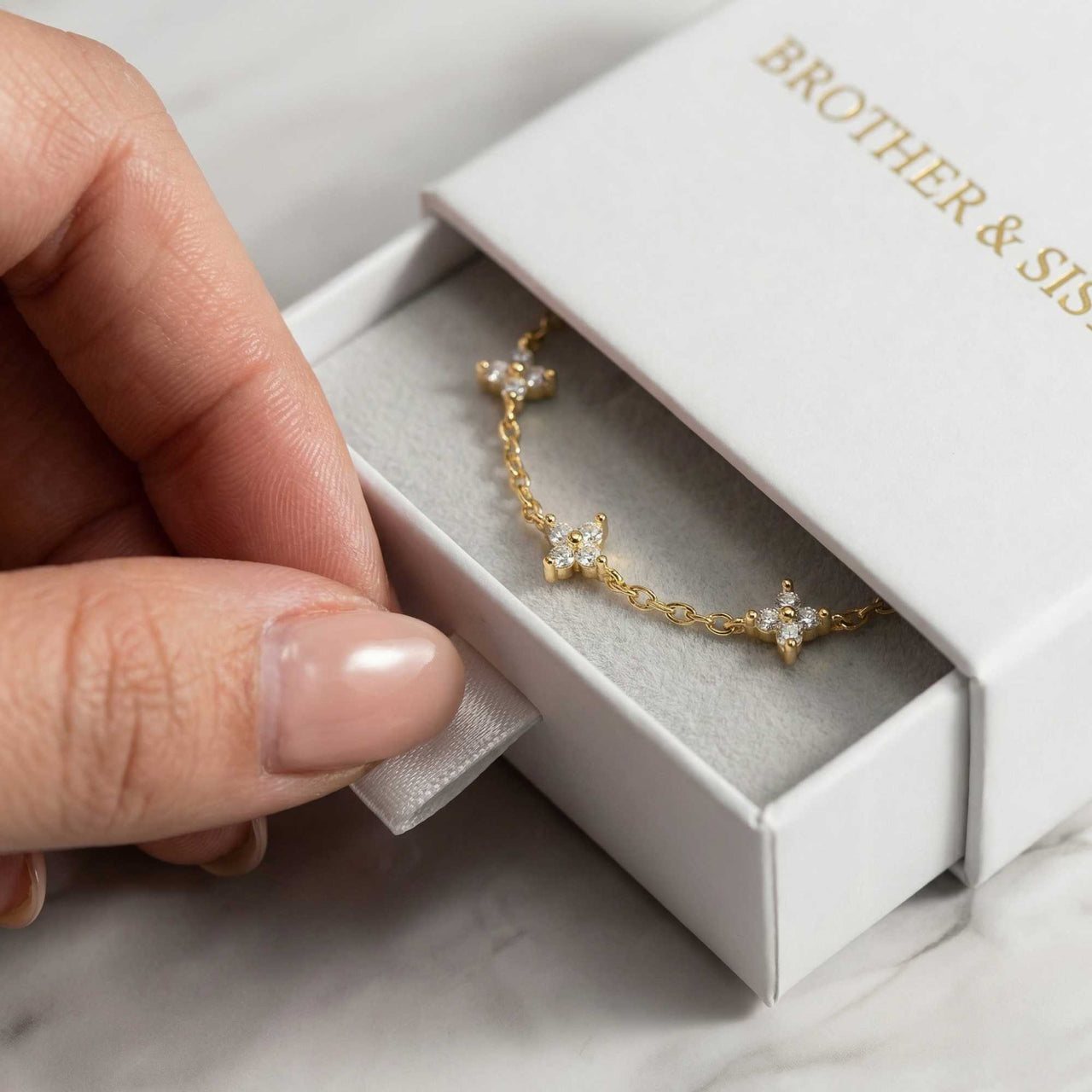 Kristall Blumen Armband