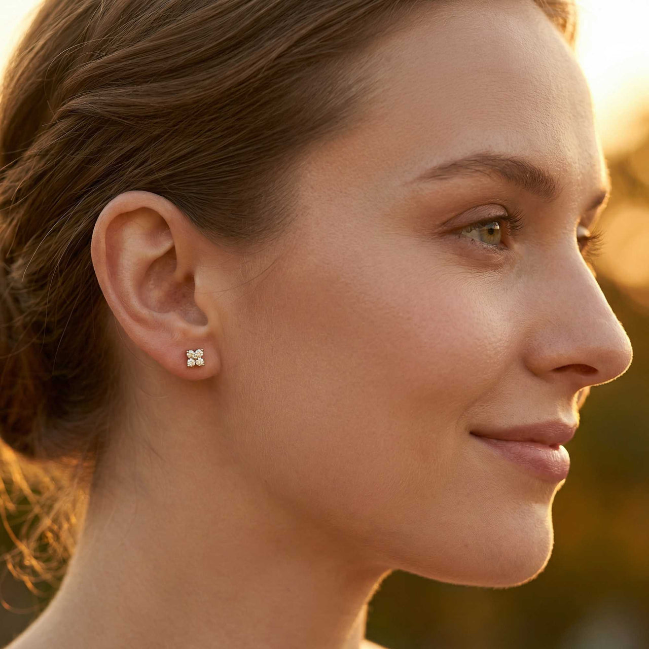 Kristall Blumen Ohrstecker