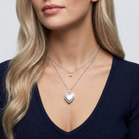 Thumbnail for Kristall-Herz-Medaillon Halskette mit Foto