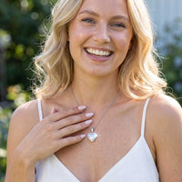 Thumbnail for Kristall-Herz-Medaillon Halskette mit Foto