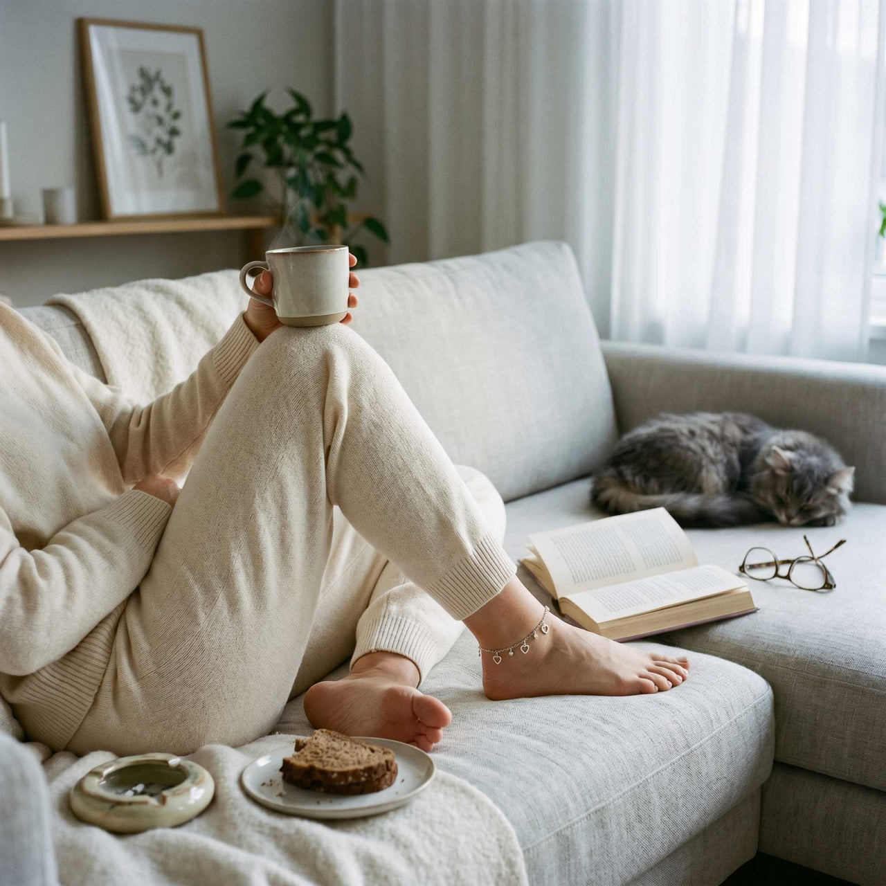 Fußkettchen Gold Herz & Kristall