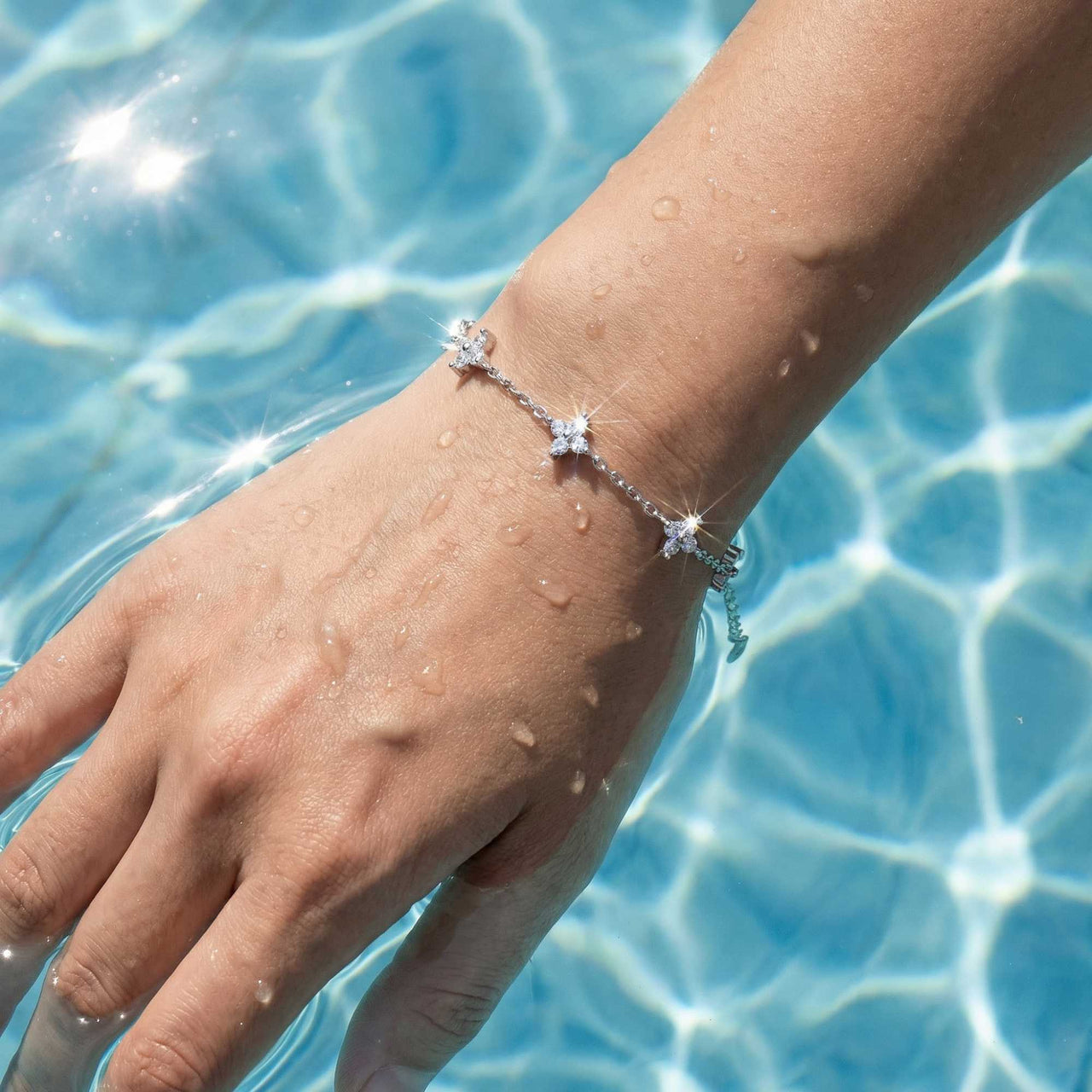 Kristall Blumen Armband