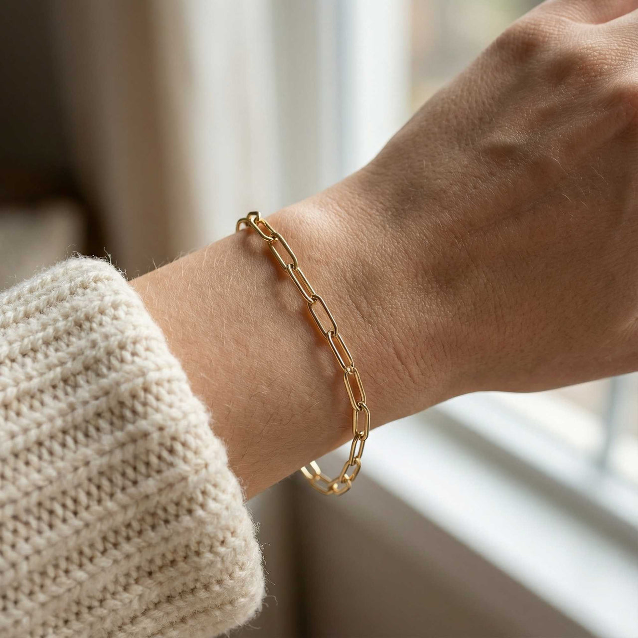 Büroklammer-Ketten Armband