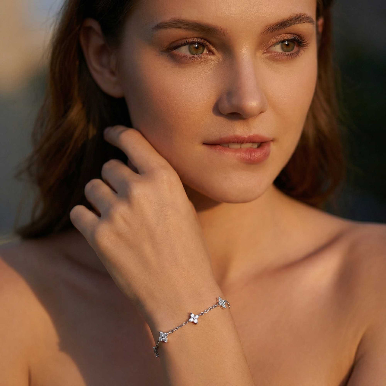 Kristall Blumen Armband