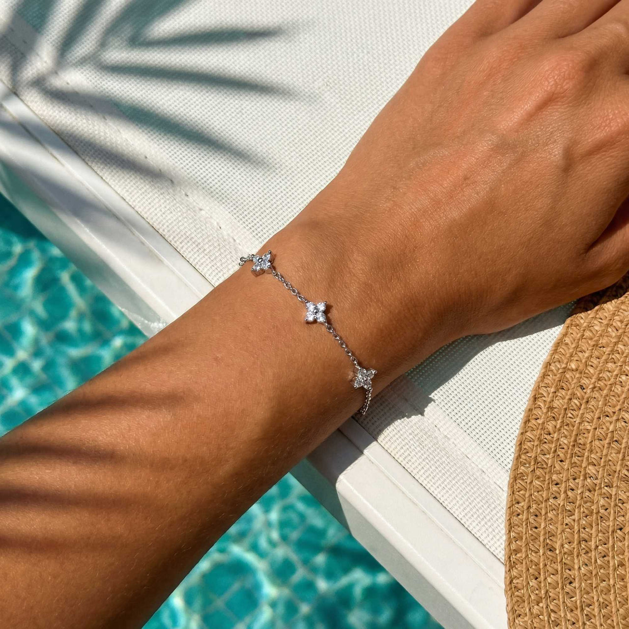 Kristall Blumen Armband