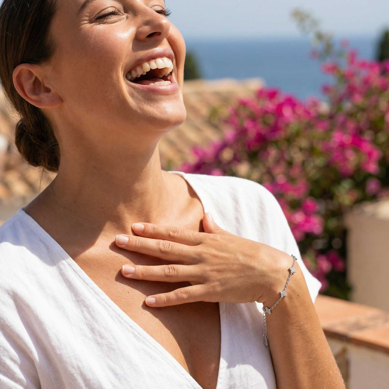 Kristall Blumen Armband