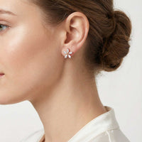 Thumbnail for Kristall Blumen Ohrstecker 