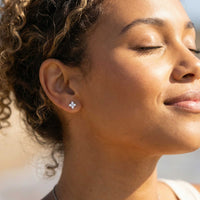 Thumbnail for Kristall Blumen Ohrstecker