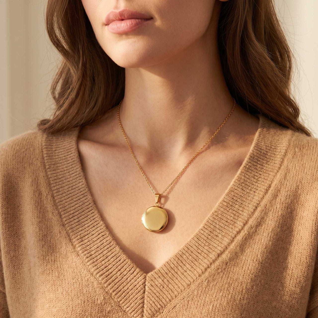 Runde Foto-Medaillon-Kette