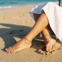 Thumbnail for Portofino Fußkettchen Gold Kordelkette