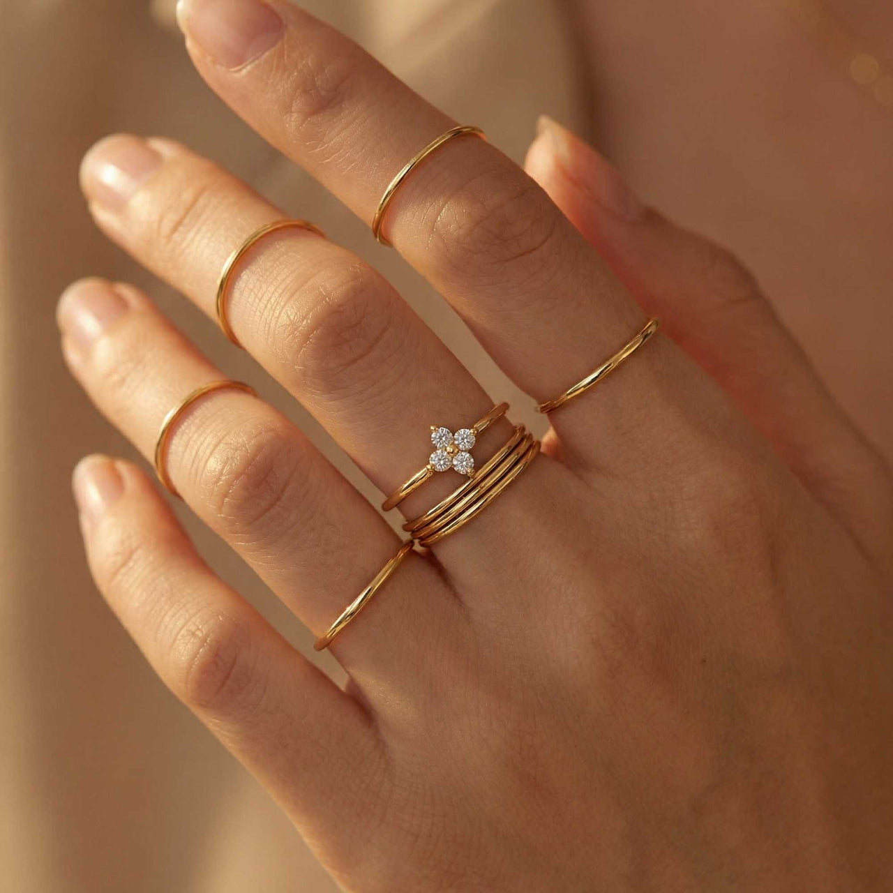 Kristall Blumen Ring
