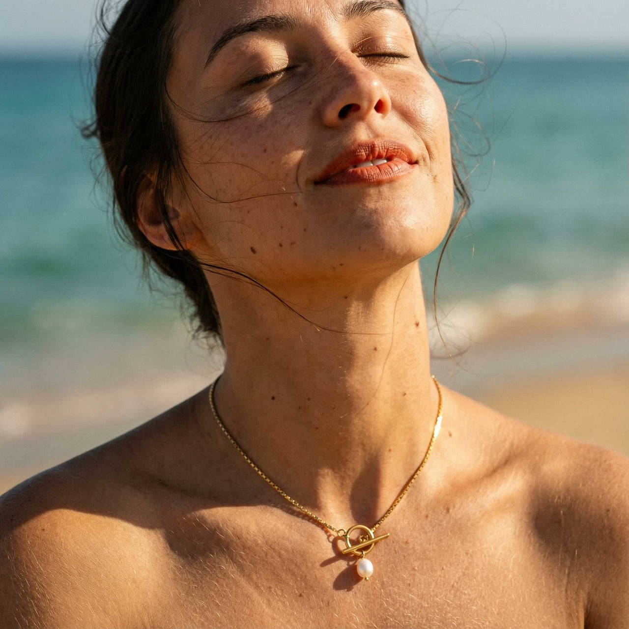 La Isla Perlen Toggle Halskette