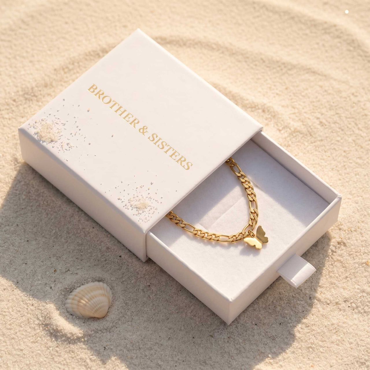 Figaro Fußkettchen Gold Schmetterling