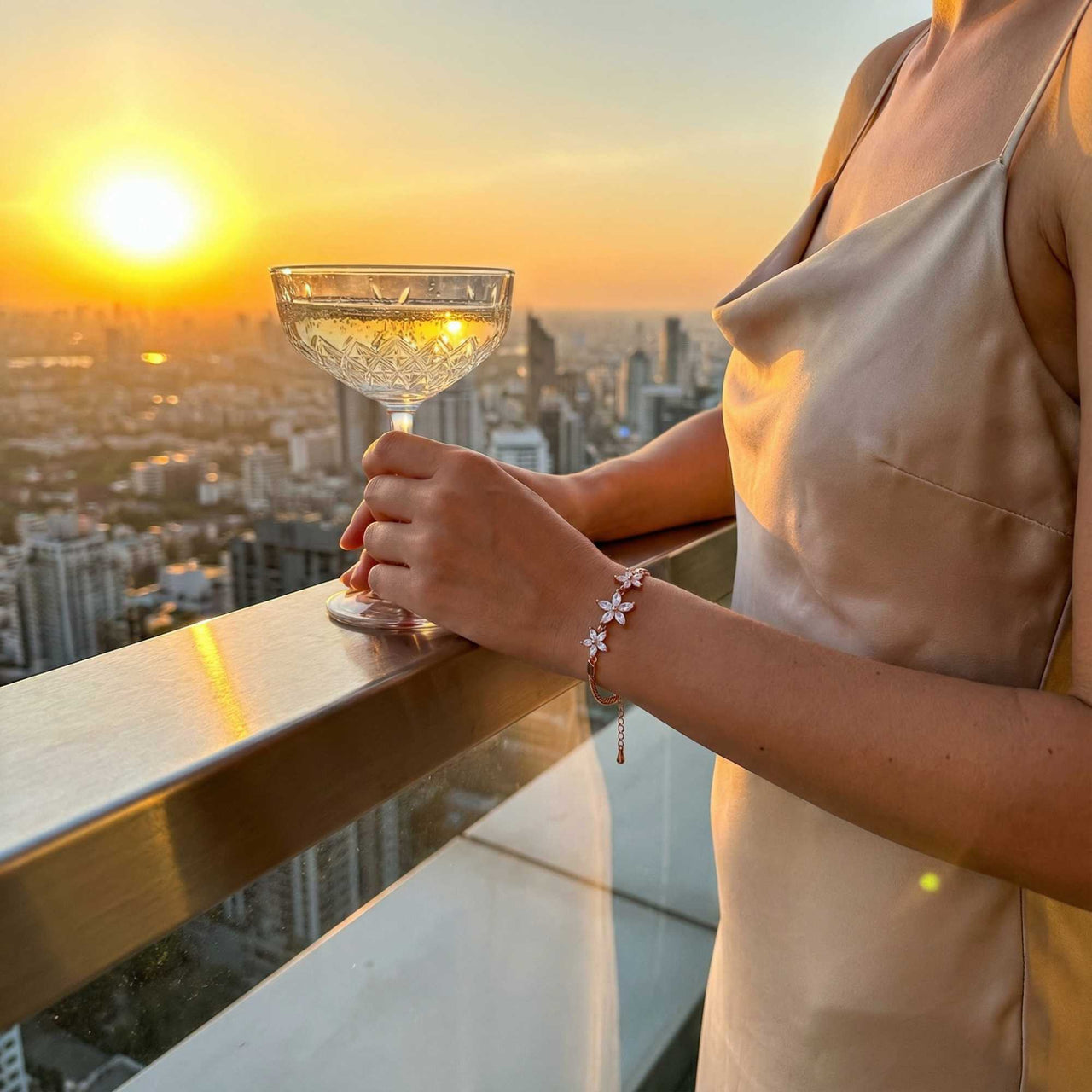 Kristall Blumen Armband