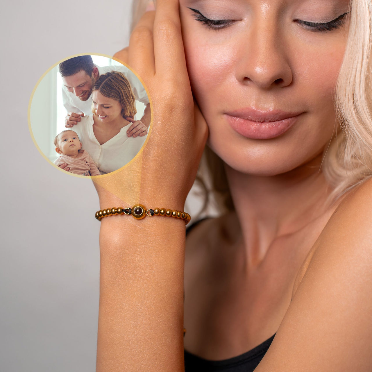 Metallic Photo Bracelet