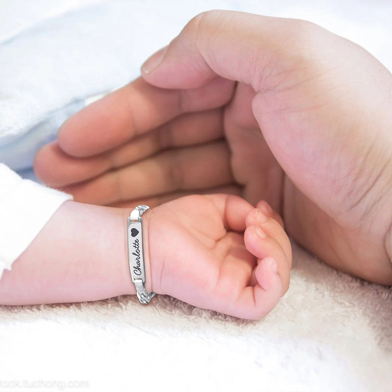 Baby Name Bracelet - Personalised Baby Gift - Personalised Blanket Bracelet Brother & Sisters