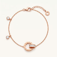 Thumbnail for Armband verschlungene ringe — Produktfoto auf weißem Hintergrund, Roségold | SKU: 25535338-rose-gold