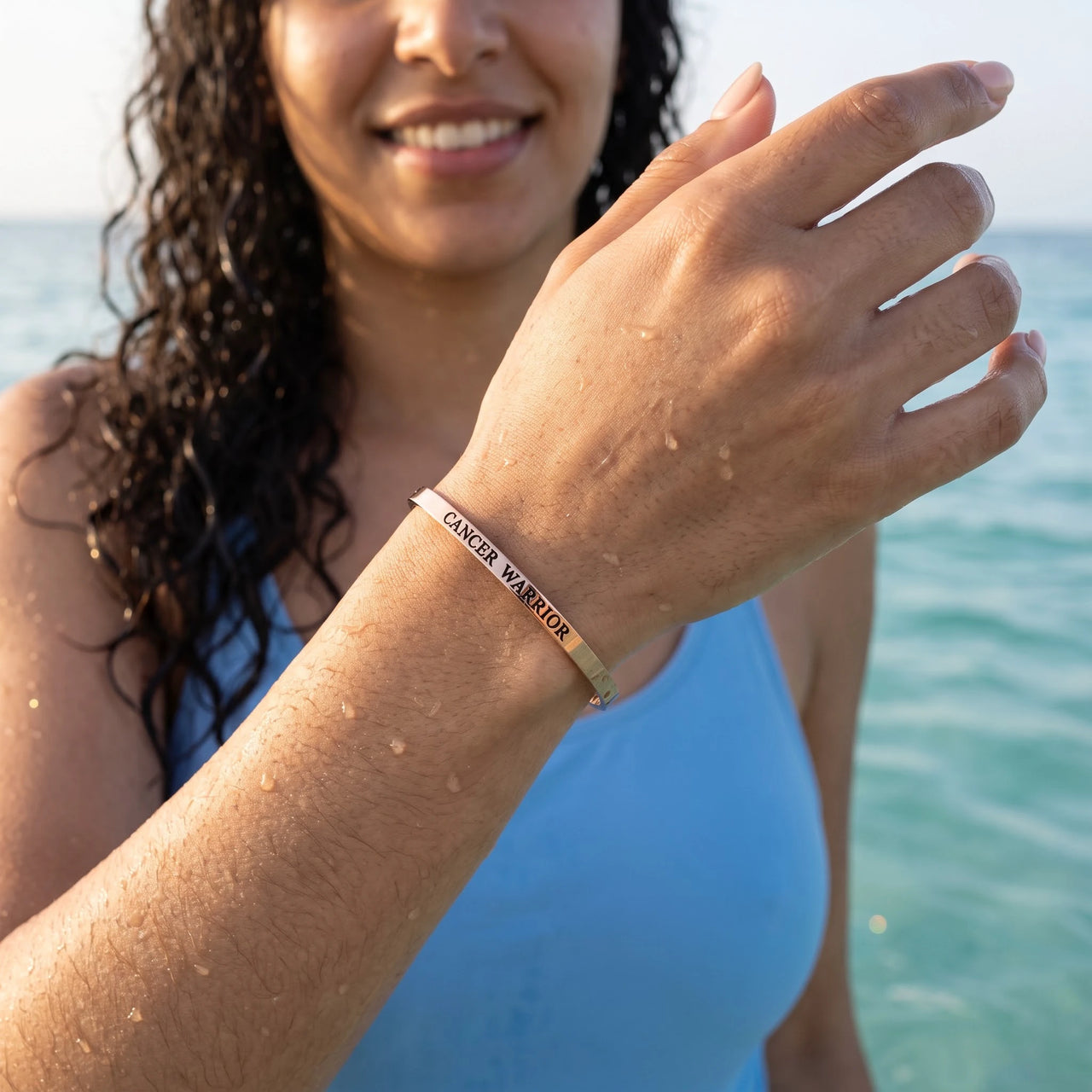 Mutmach geschenk — im Wasser getragen, wasserfest, Roségold | SKU: 7220397-rose-gold-plated