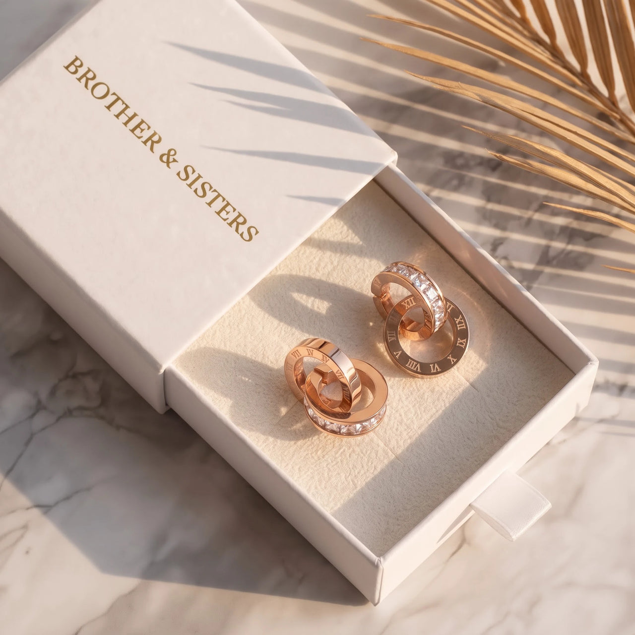 Ohrringe edelstahl — in der Geschenkbox, Roségold | SKU: 11137578-rose-gold