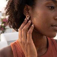 Thumbnail for Ohrringe roségold — getragen im Alltag, Roségold | SKU: 11137578-rose-gold