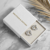 Thumbnail for Ohrringe herz silber — in der Geschenkbox, Silber | SKU: 4478648-platinum-plated-clear
