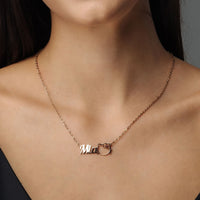 Thumbnail for Kitty Name Necklace - Personalised Necklace - Custom Necklace - Necklaces for Girlfriend - Necklaces for Moms Necklace Rose Gold Brother & Sisters